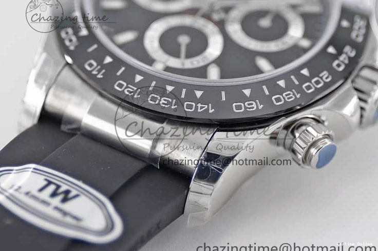 0129 Refined Daytona 116519 SS TWF 1:1 Best Edition 904L Steel Black Dial on Oysterflex Strap A 2409